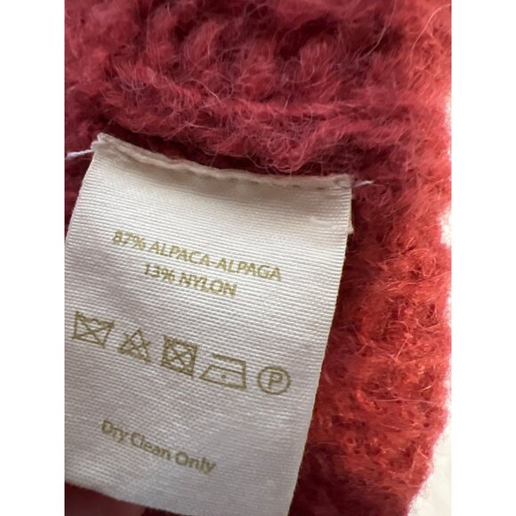 Free People Open Cardigan XL Alpaca Blend Rust Red/Orange SEE DESCRIPTION - Picture 4 of 10